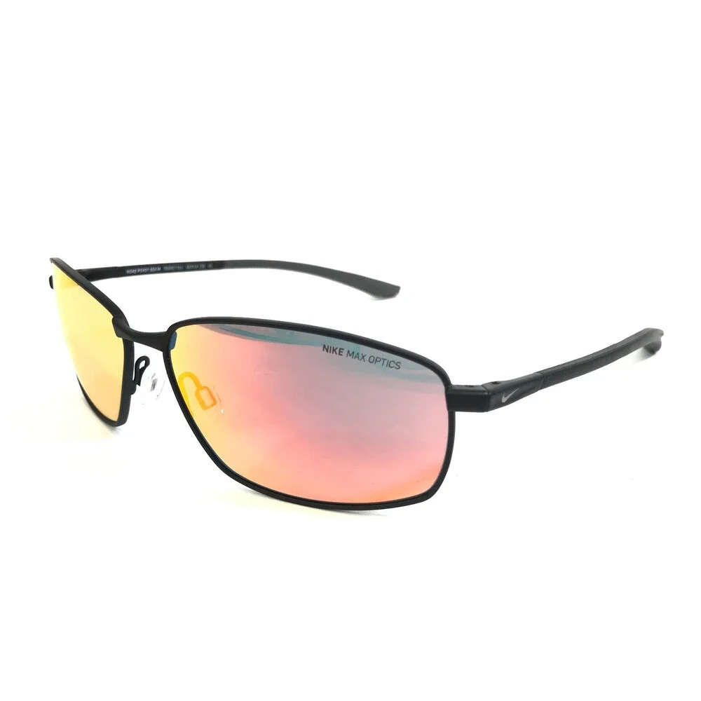 Nike Sunglasses PIVOT SIX M DQ0927 011 Satin Black Frames with Red Mirror Lenses